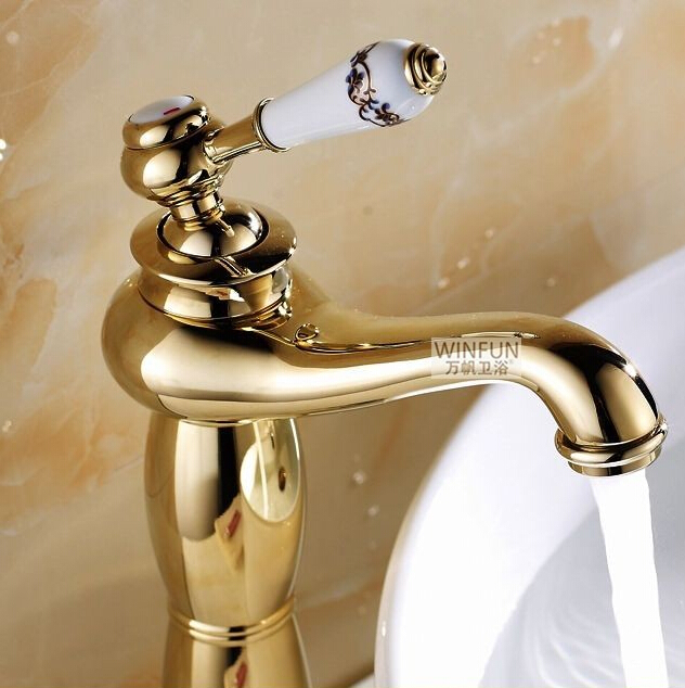 bathroom-faucet-gold-finish-brass