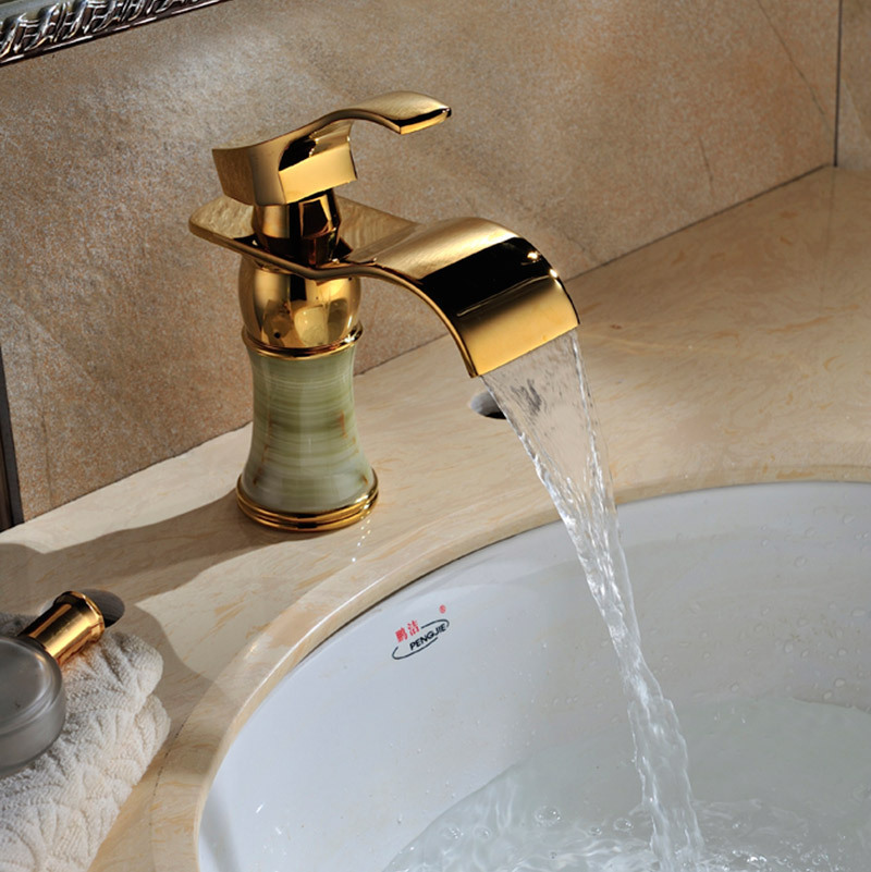 Antique-Bronze-Bowlder-Waterfall-Faucet-sink-antique