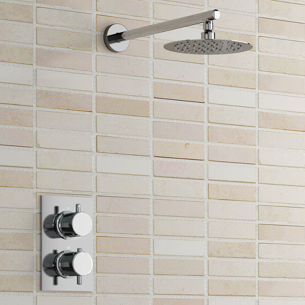 round-wall-mounted-thermostatic-mixer-shower