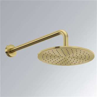Brushed Gold Wall Mount Rainfall Shower Head