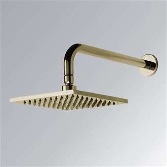 Brushed Gold Square Rainfall Shower Head